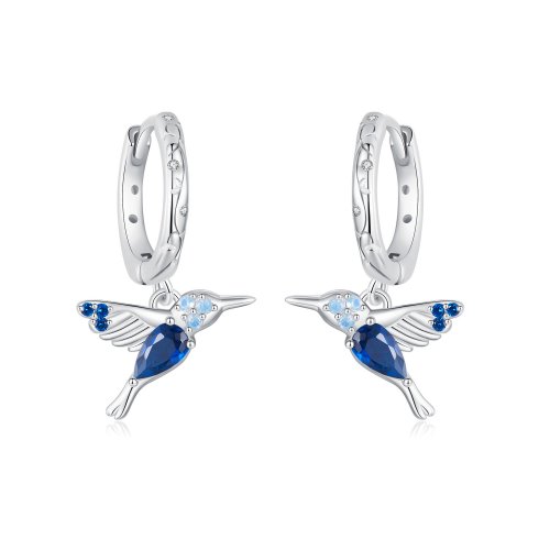 Pendientes de colibrí estilo PANDORA - BSE985