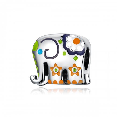 Charm de elefante feliz estilo Pandora - BSC095
