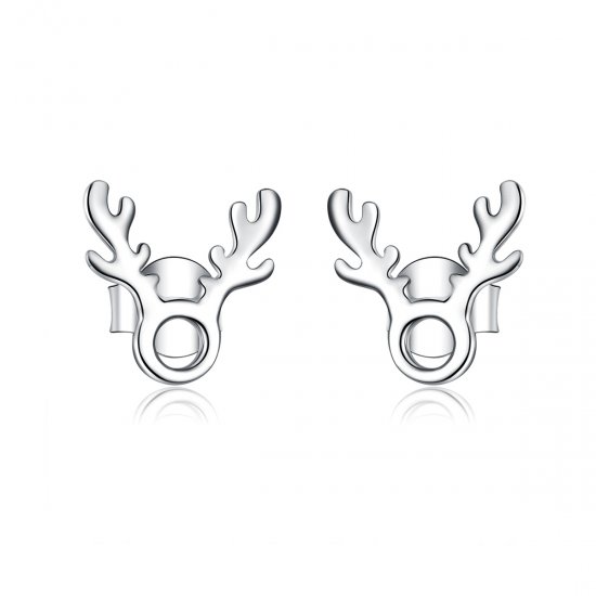 Pendientes de Estilo Pandora con Forma de Astas - BSE116 - Haga click en la imagen para cerrar