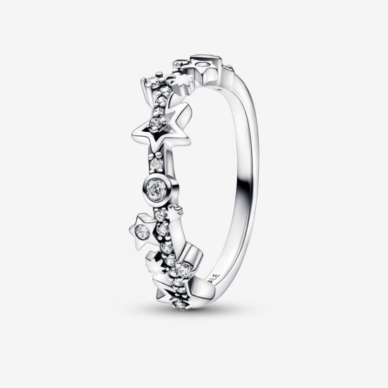 Anillo de plata esterlina Pandora Vía Láctea con circonia cúbica transparente - 192586C01 - Haga click en la imagen para cerrar