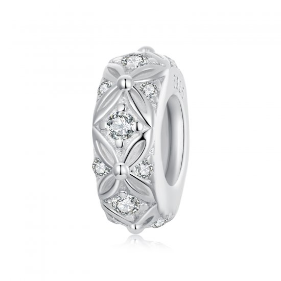 Charm espaciador de silicona con patrón en relieve estilo PANDORA - BSC1011 - Haga click en la imagen para cerrar