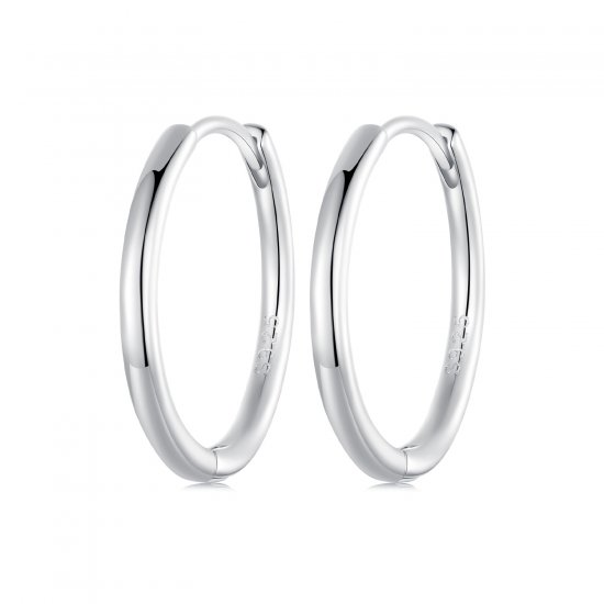 Pendientes sencillos de plata de ley estilo PANDORA - SCE1772-L - Haga click en la imagen para cerrar