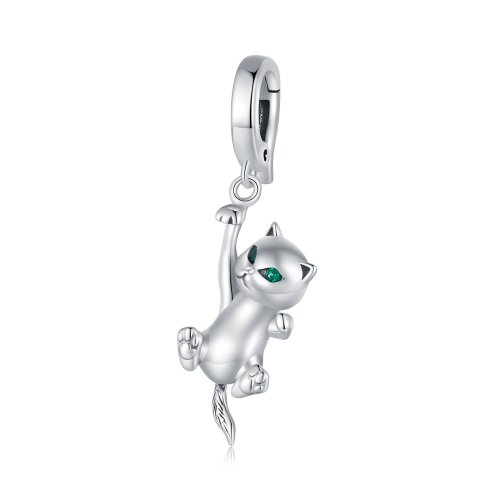 Pendiente colgante estilo Pandora de gato - SCC2572