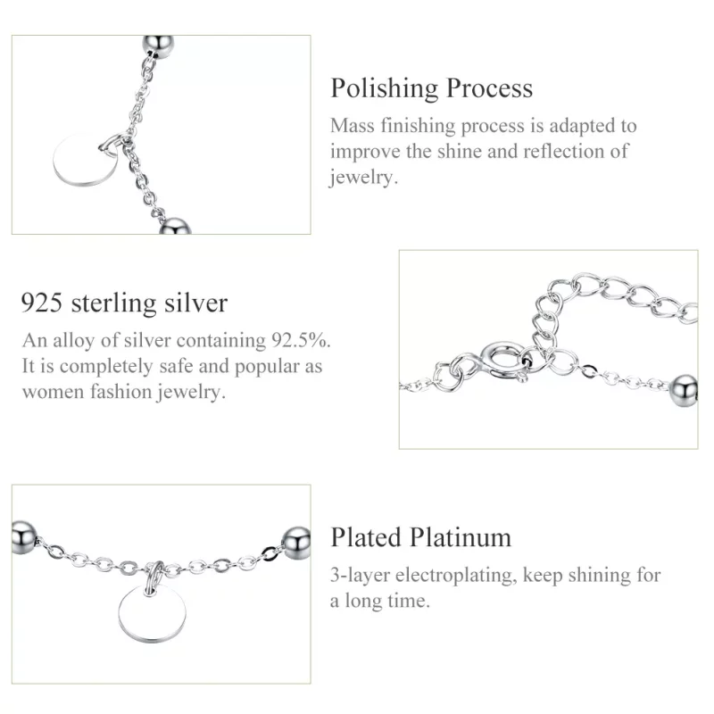 (imagen para) Pulsera de memoria plateada al estilo de Pandora - SCT011 - Ver 6