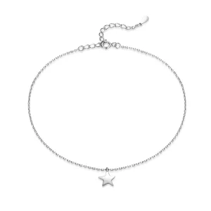 (imagen para) Pulsera de tobillo con estilo Pandora en plata - SCT009