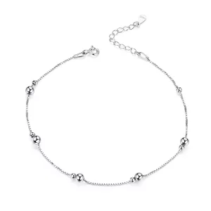 (imagen para) Pulsera de tobillo de estilo Pandora en plata - SCT005