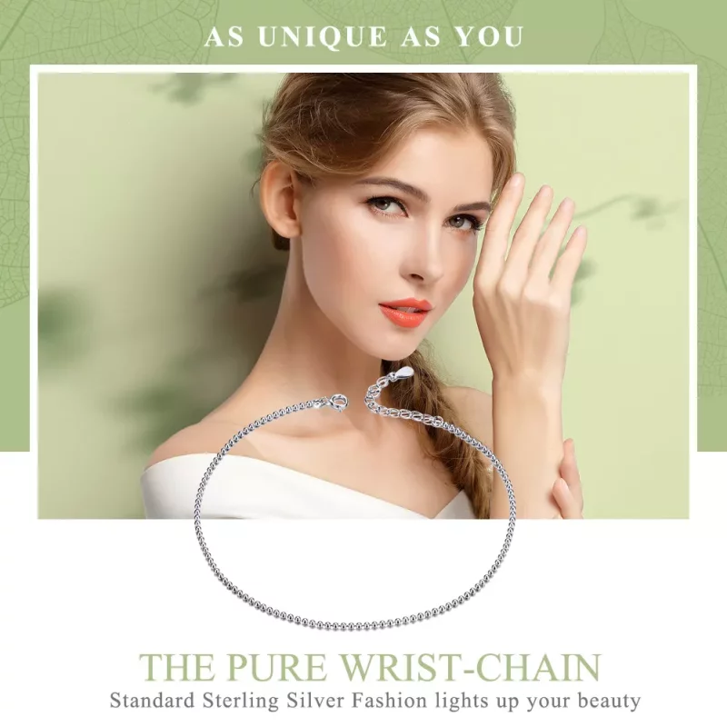 (imagen para) Pulsera de Tobillo de Plata de Estilo Pandora - SCT002 - Ver 6