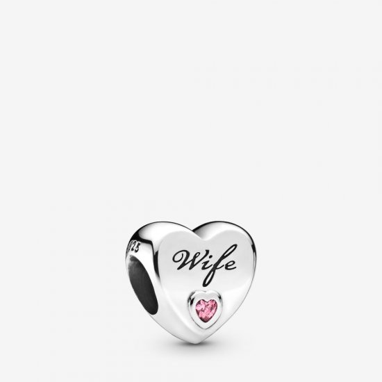 Charm PANDORA en plata de ley Amor de Esposa Corazón 798249PCZ - Haga click en la imagen para cerrar
