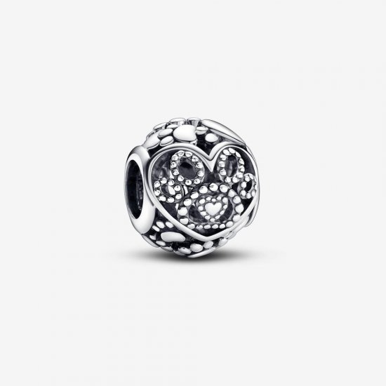 Charm de Pandora con corazones y huellas de bebé de piel - 792248C00 - Haga click en la imagen para cerrar