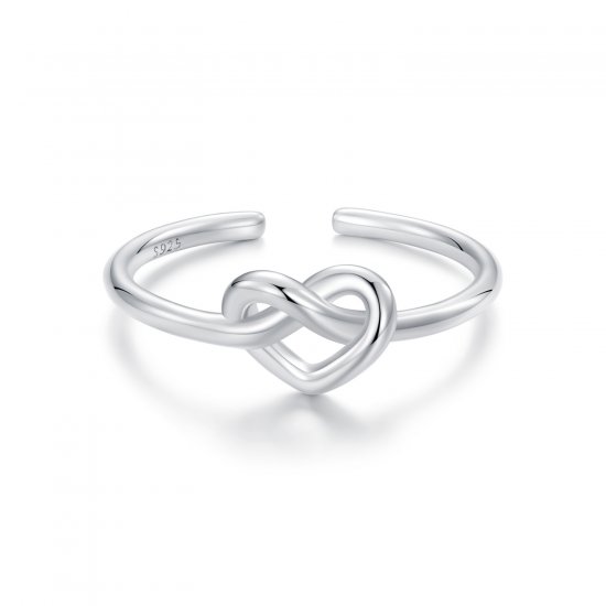 Anillo abierto de corazón enredado estilo PANDORA - BSR565-E - Haga click en la imagen para cerrar