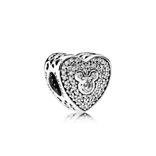 Charm en plata de ley Corazón Brillante Mickey & Minnie - PANDORA - Haga click en la imagen para cerrar