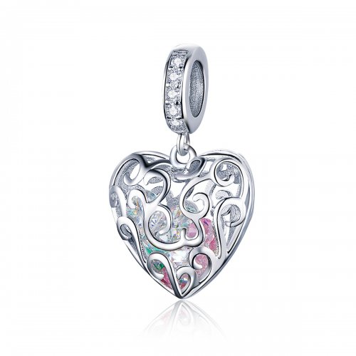 Charm colgante de plata estilo Pandora con palpación - SCC1126