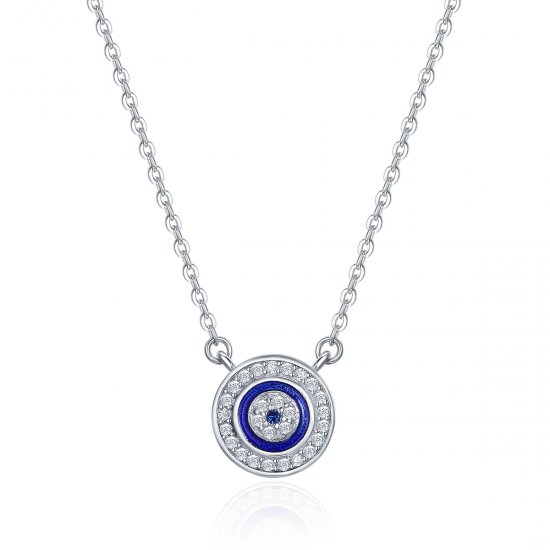 Collar estilo Pandora de Plata con Ojo del Diablo - SCN165 - Haga click en la imagen para cerrar