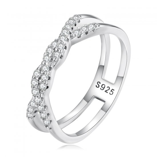 Anillo de estilo Pandora con giro - BSR327 - Haga click en la imagen para cerrar