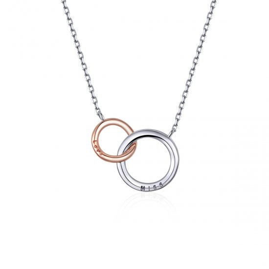 Collar de estilo Pandora con el símbolo infinito del amor - BSN159 - Haga click en la imagen para cerrar