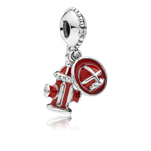 Charm colgante en plata de ley Esenciales de bombero PANDORA
