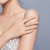 Anillo abierto de Luna y Estrella, estilo Pandora, en plata - BSR137