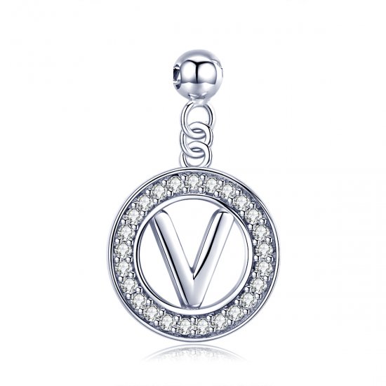 Pandora Estilo Me Deseo Letra-V Colgante - BSP001-V - Haga click en la imagen para cerrar