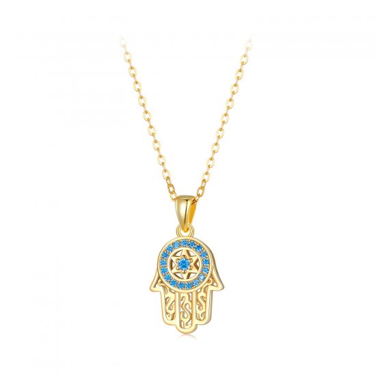 Collar estilo Pandora dorado del Guardián de Fátima - SCN264-B - Haga click en la imagen para cerrar