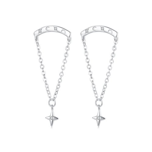 Pendientes con borlas y estrellas estilo PANDORA - SCE1767