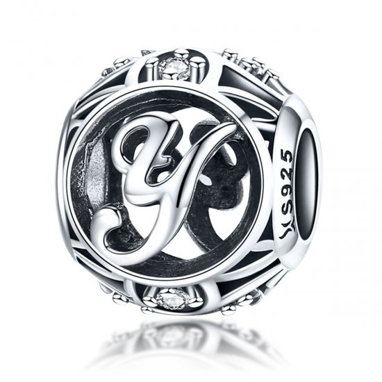 Charm estilo Pandora con letra-Y - SCC738-Y - Haga click en la imagen para cerrar