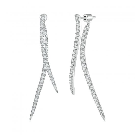 Aretes largos con borla inteligente estilo Pandora - YIE227 - Haga click en la imagen para cerrar