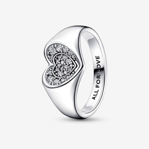 Anillo Pandora Sello Corazón Radiante en Pavé - 192491C01
