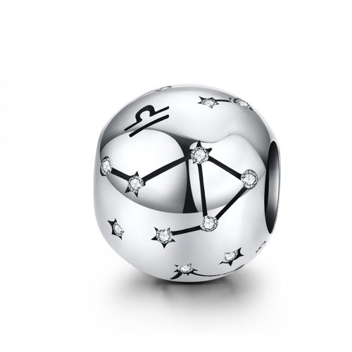 Charm de Plata Estilo Pandora con signo Libra - SCC1218-7 Charm de Plata Estilo Pandora con signo Libra - SCC1218-7