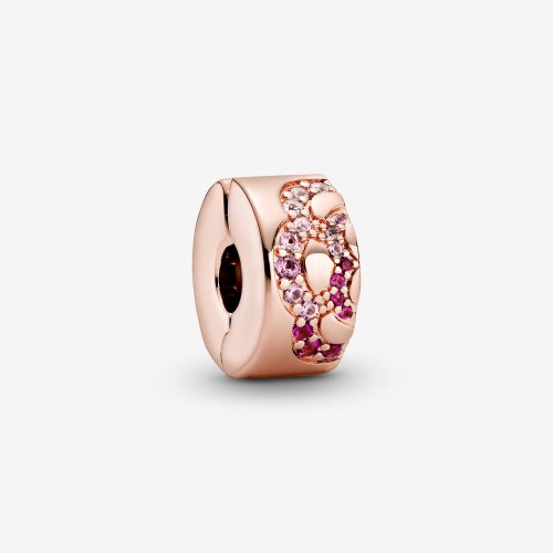 Charms Clip Espaciador PANDORA con Patrón de Abanico Rosa - 788153C01