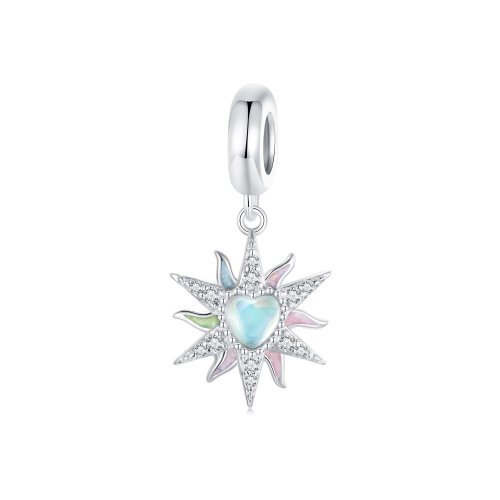 Colgante estilo PANDORA con diseño de sol de colores - BSC976
