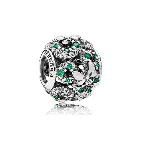 Charm en plata de ley Disny, Corona navideña de Mickey Mouse PANDORA
