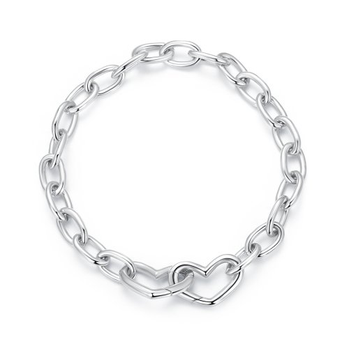 Pulsera de doble corazón estilo PANDORA - BSB172