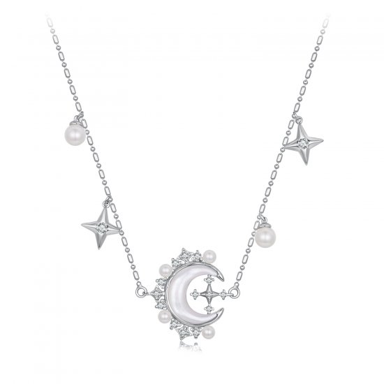 Collar de media luna estilo PANDORA - YIN115 - Haga click en la imagen para cerrar