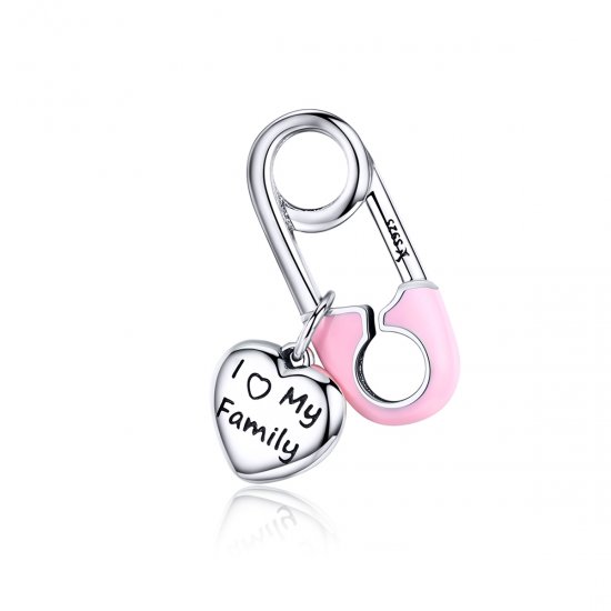 Estilo Pandora Plata Amo a mi Familia Colgante - SCC1145 - Haga click en la imagen para cerrar