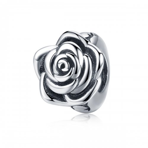 Charm Pandora Style Plata Blanco Rosa - SCC1101