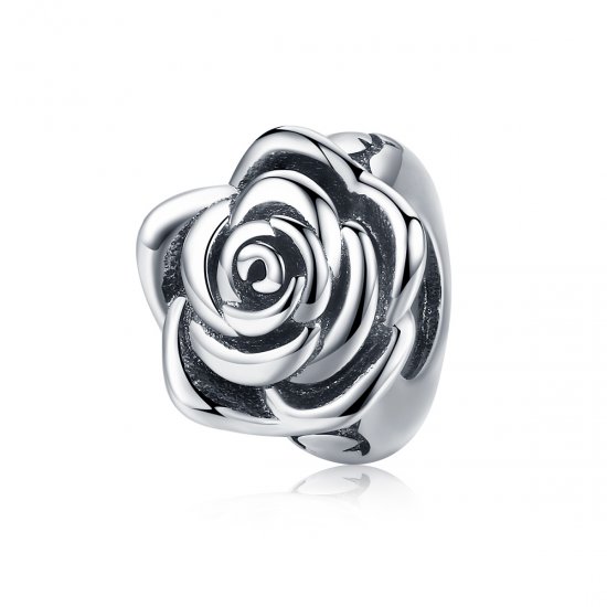 Charm Pandora Style Plata Blanco Rosa - SCC1101 - Haga click en la imagen para cerrar