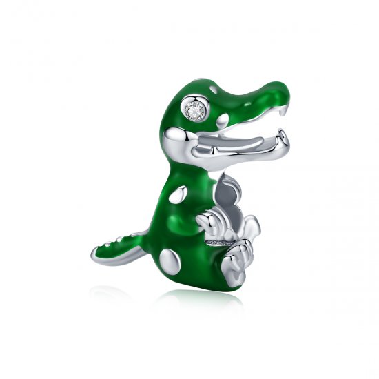 Charm de bebé estilo Pandora con forma de cocodrilo - BSC190 - Haga click en la imagen para cerrar