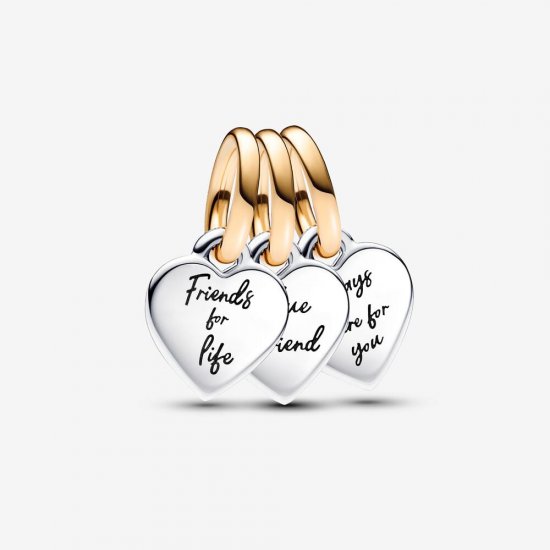 Charm Colgante Pandora Divisible Triple Amistad en Dos Tonos - 762722C00 - Haga click en la imagen para cerrar