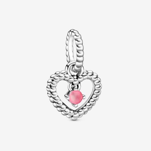 PANDORA Abalorio de Corazón con Cuentas en Rosa Pétalo - 798854C09