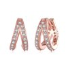 Aretes de argolla estilo Pandora en oro rosa para mujer moderna - SCE1187-C