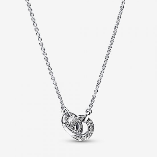 Collar colgante Pandora Signature Intertwined Pavé - 392736C01-45 - Haga click en la imagen para cerrar