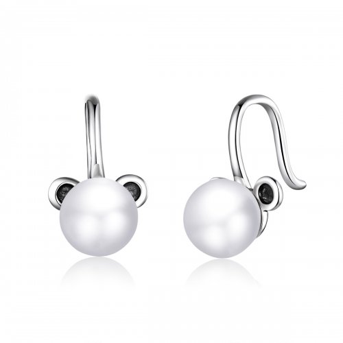 Aretes de oso lindo estilo Pandora - SCE918