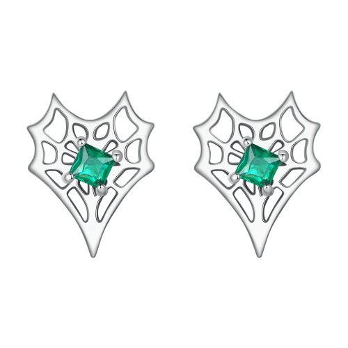 Pendientes de telaraña en forma de corazón estilo PANDORA - SCE1797
