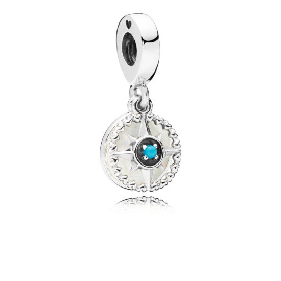 Charm colgante en plata de ley Rosa de los Vientos - PANDORA - Haga click en la imagen para cerrar