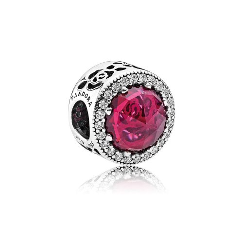 Charm en plata de ley Rosa Radiante de Bella - PANDORA