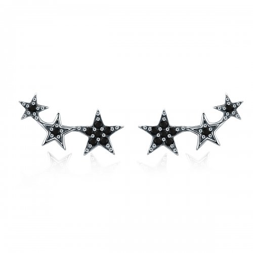 Pendientes de botón estilo Pandora de Plata Secretos de las Estrellas - SCE292