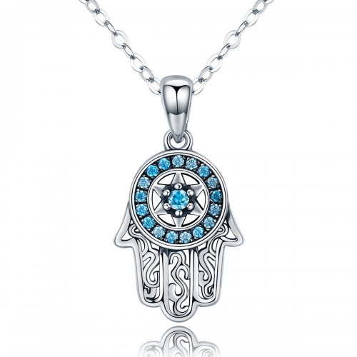 Collar de Protección de Fátima de Plata al estilo Pandora - SCN264