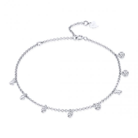 Pulsera deslizante de cadena de estilo Pandora plateada con elfos contratados - SCB103 - Haga click en la imagen para cerrar