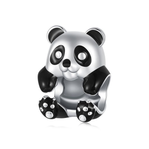 Colgante de plata de ley con forma de panda estilo PANDORA - SCC2811
