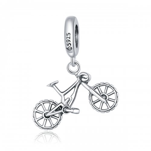 Pendiente de Bicicleta de Plata al Estilo Pandora - BSC384 Pendiente de Bicicleta de Plata al Estilo Pandora - BSC384